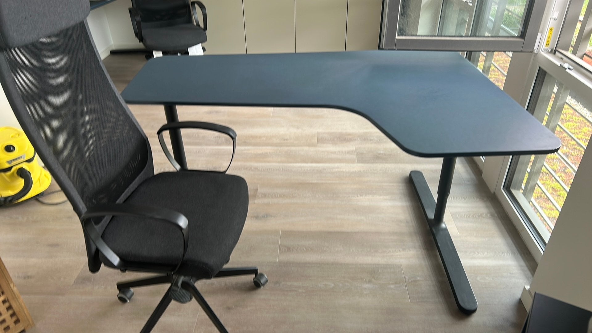 Ikea bureau BEKANT - donkerblauw, Ophalen, 160 cm, Gebruikt, IKEA