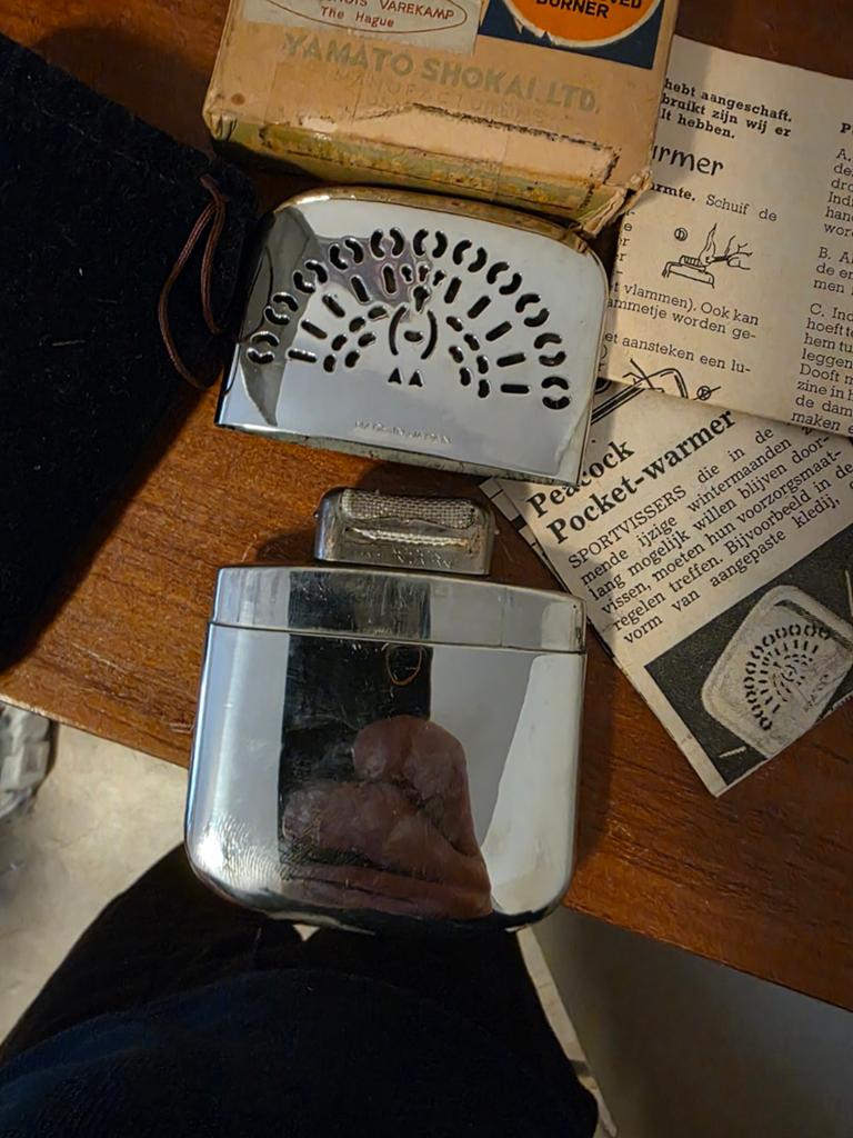 Vintage peacock handwarmer, Ophalen of Verzenden