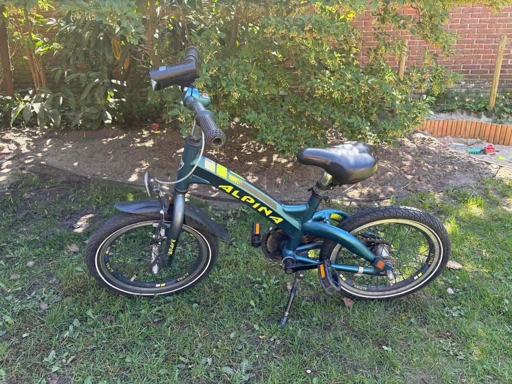 Gave jongensfiets 16 inch met terugtraprem en handrem, Ophalen, Terugtraprem, Gebruikt, Handrem