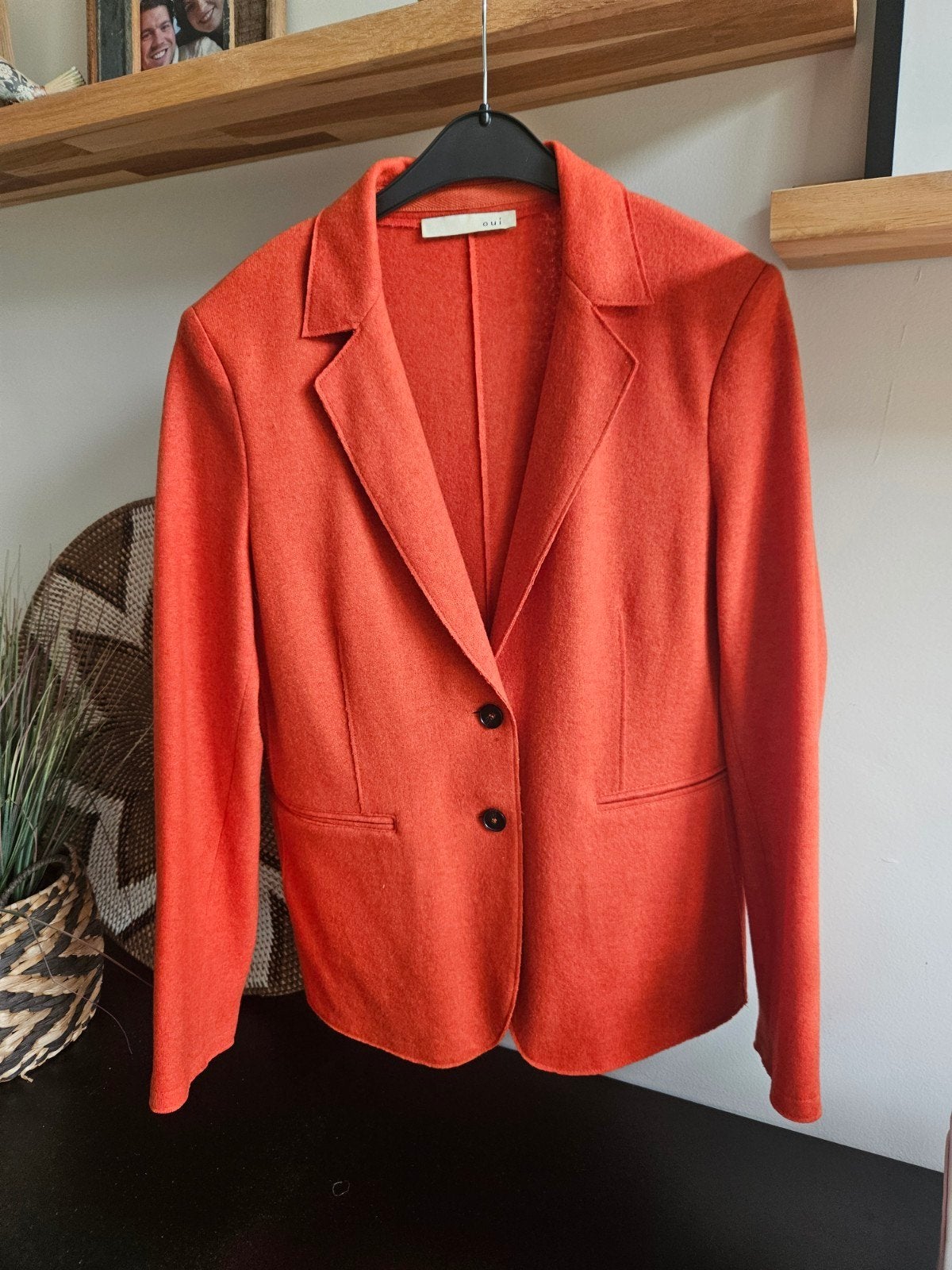 Oranje vilten colbert, maat 38/40, Maat 38/40 (M), Oranje, Ophalen of Verzenden, Zo goed als nieuw