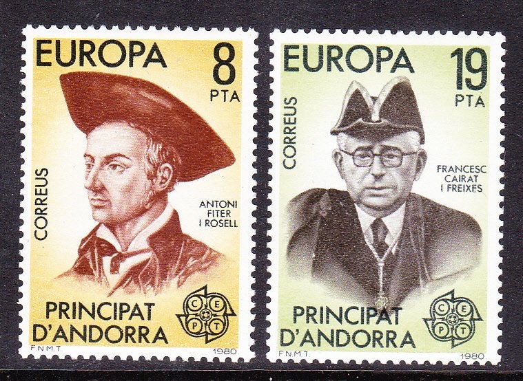 Spaans Andorra 1980 pf mi 131 - 132 europa cept, Ophalen of Verzenden, Overige landen, Postfris