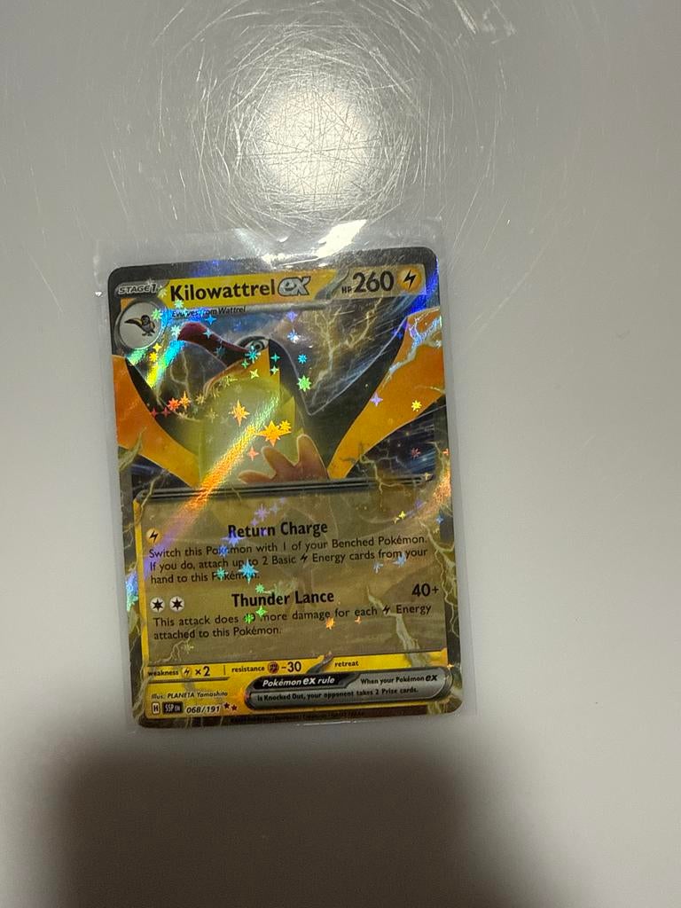 Kilowattrel ex 068/197 - Pokémon kaart, Ophalen of Verzenden, Zo goed als nieuw, Losse kaart, Foil