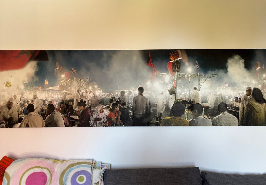 Levendige Djemaa el Fna Marrakech, Ophalen, 50 – 75, Oorspronkelijke maker, Zo goed als nieuw