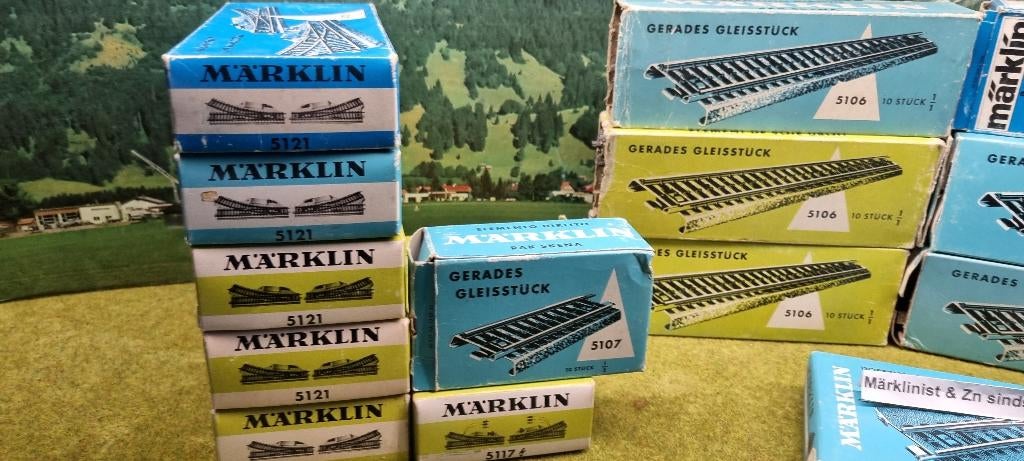 Marklin M rails in doos super mooi, Hobby en Vrije tijd, Modeltreinen | H0, Wisselstroom, Analoog, Rails, Ophalen of Verzenden