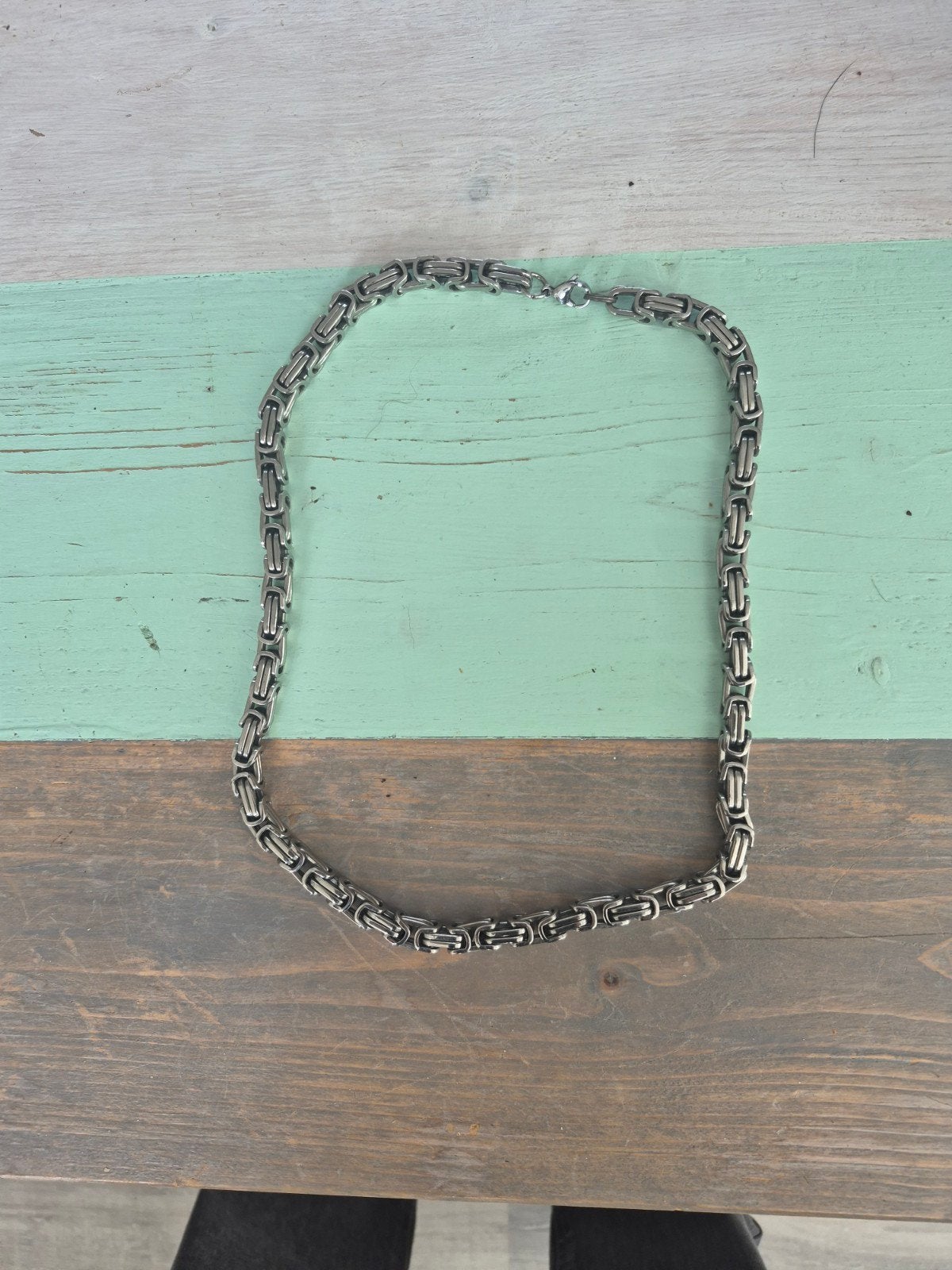 rvs konings ketting 58 cm, Ophalen, Nieuw, Zilver, Overige materialen