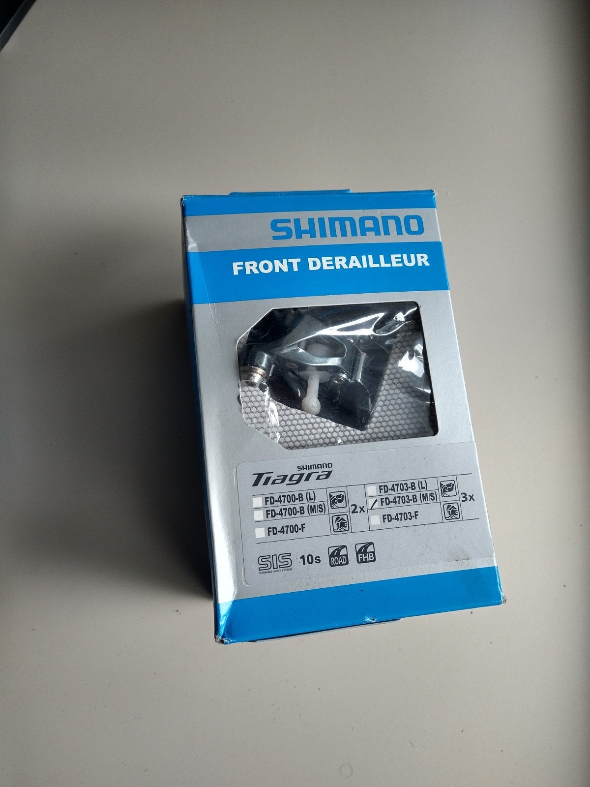 Shimano Tiagra 10s Voorderailleur FD-4703, Nieuw, Ophalen of Verzenden, Derailleur of Ketting, Aluminium