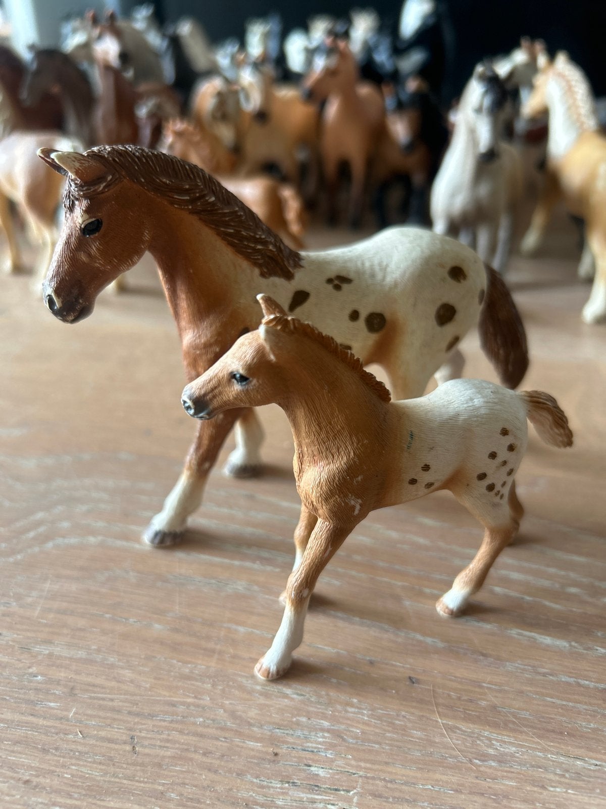 Schleich Appaloosa Merrie & Veulen Set (13861 & 13862), Ophalen of Verzenden, Gebruikt, Jongen of Meisje