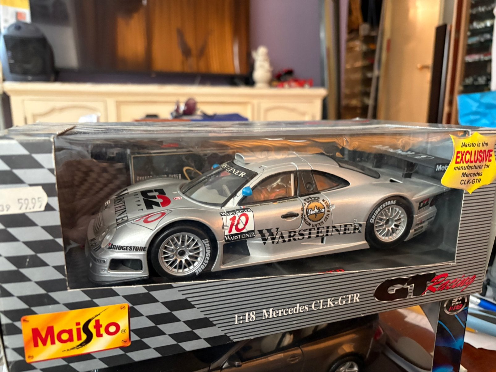 Mercedes.   C L K. -  GTR.    Maisto, Hobby en Vrije tijd, Modelauto's | 1:18, Ophalen of Verzenden, Zo goed als nieuw, Maisto