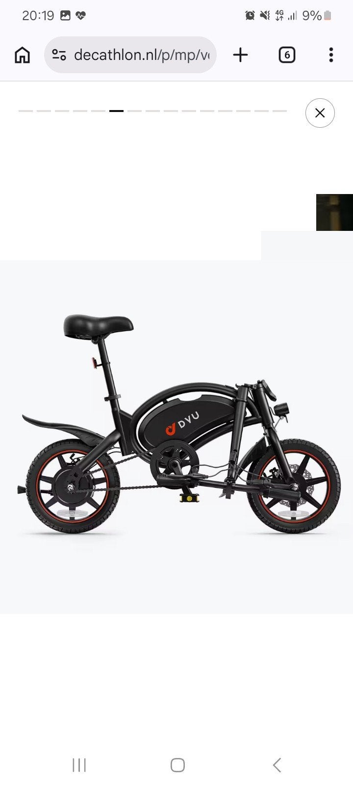 DYU Vouwfiets - Compacte en Stijlvolle E-bike, Ophalen of Verzenden, Zo goed als nieuw