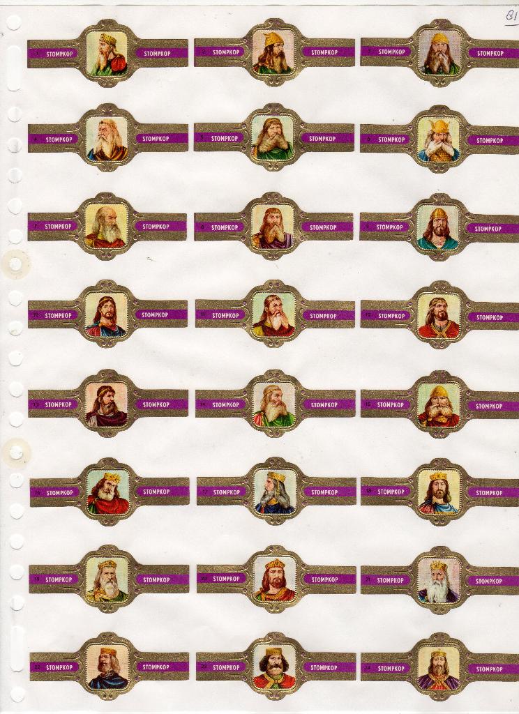 Stompkop NF  Koningen der Westgoten   paars, Verzamelen, Verzenden, Zo goed als nieuw, Sigarenbandjes