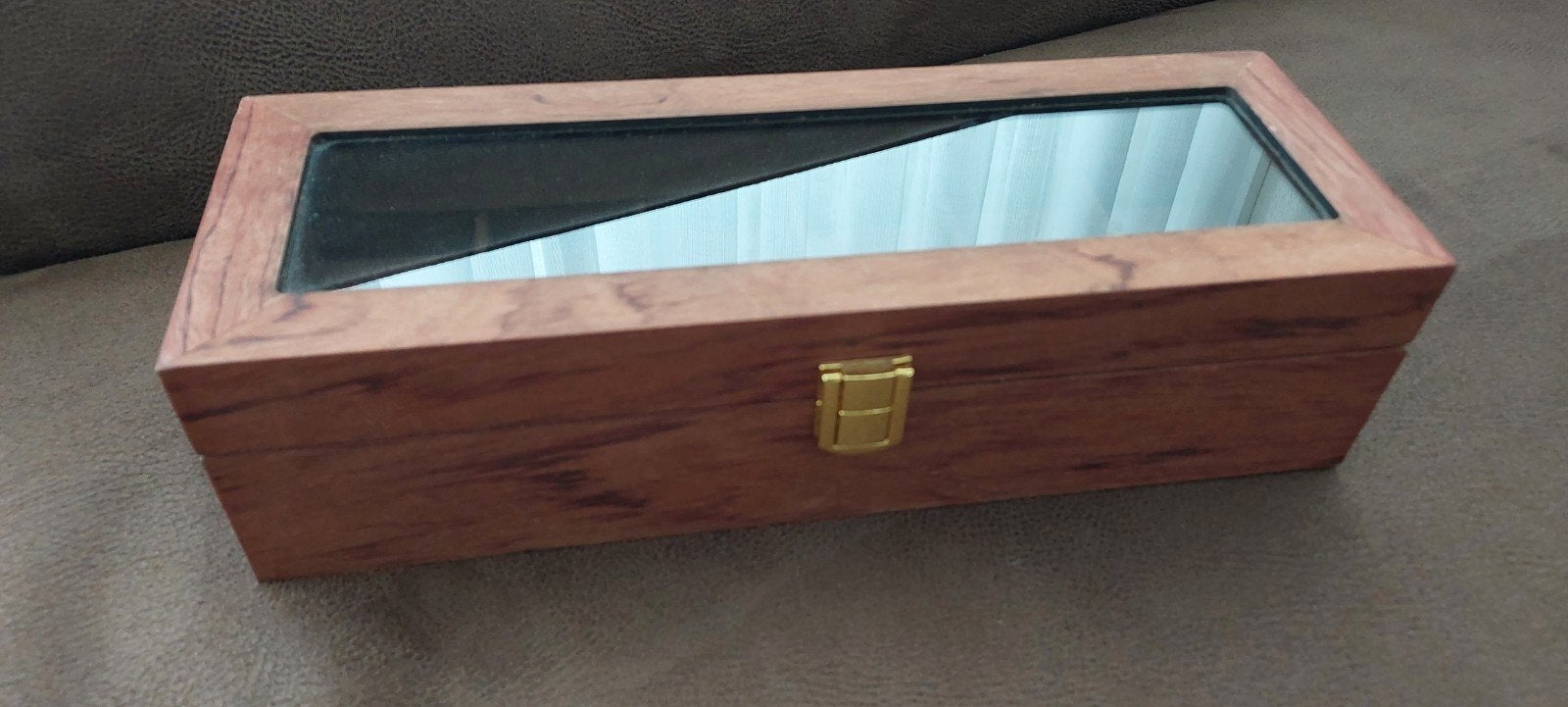 6 Horlogebox hout, Ophalen of Verzenden, Zo goed als nieuw, Kersenhout