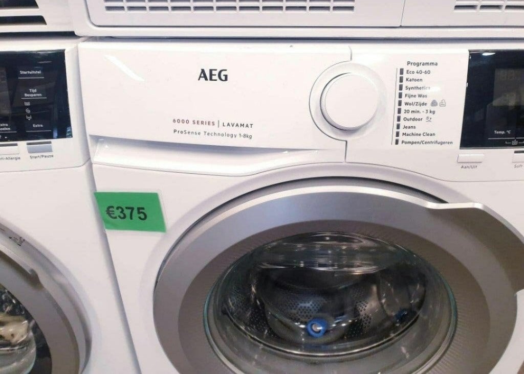 aeg wasmachine A++ 8kg inc 1 jaar garantie, Witgoed en Apparatuur, 8 tot 10 kg, Ophalen, 1200 tot 1600 toeren, 85 tot 90 cm