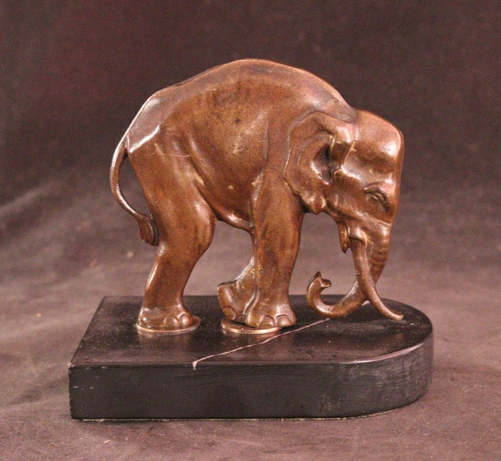Bronzen Art Deco boekensteun, Ophalen of Verzenden