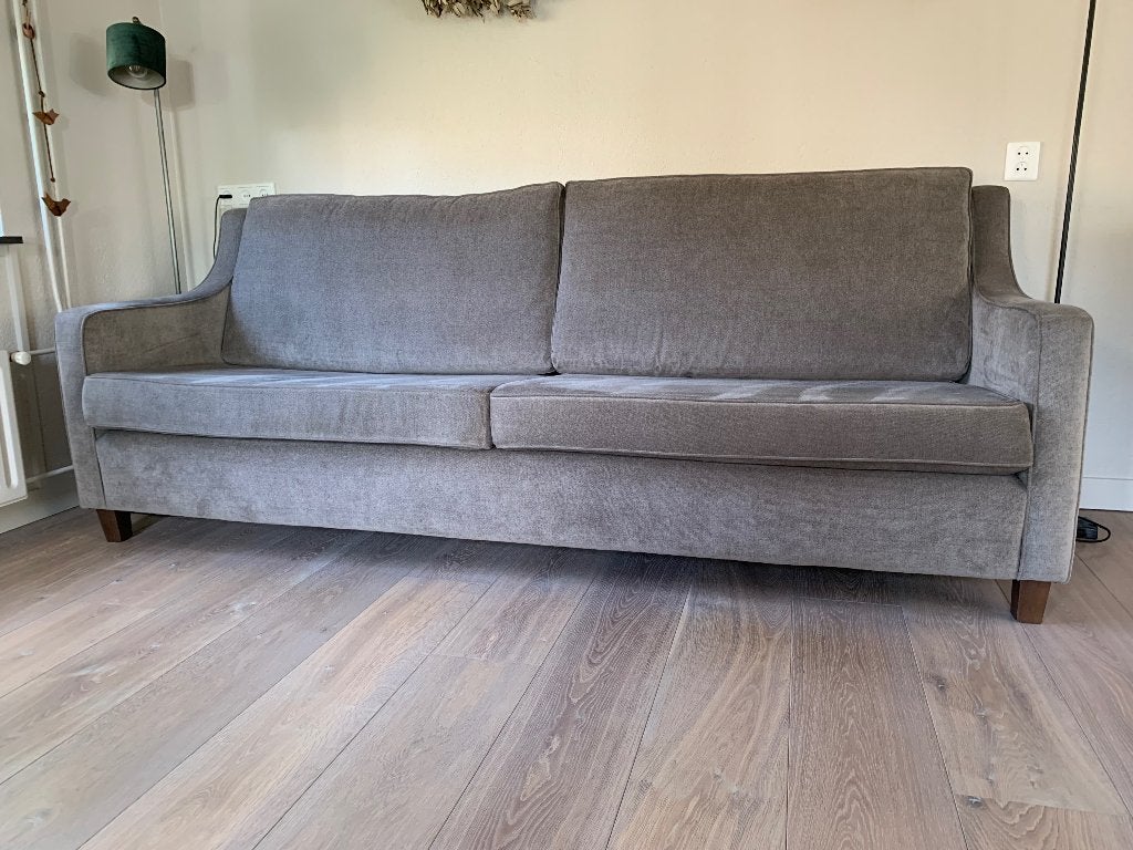3-zits bank met hocker, Huis en Inrichting, Banken | Bankstellen, Ophalen, Gebruikt, Driepersoons, 75 tot 100 cm
