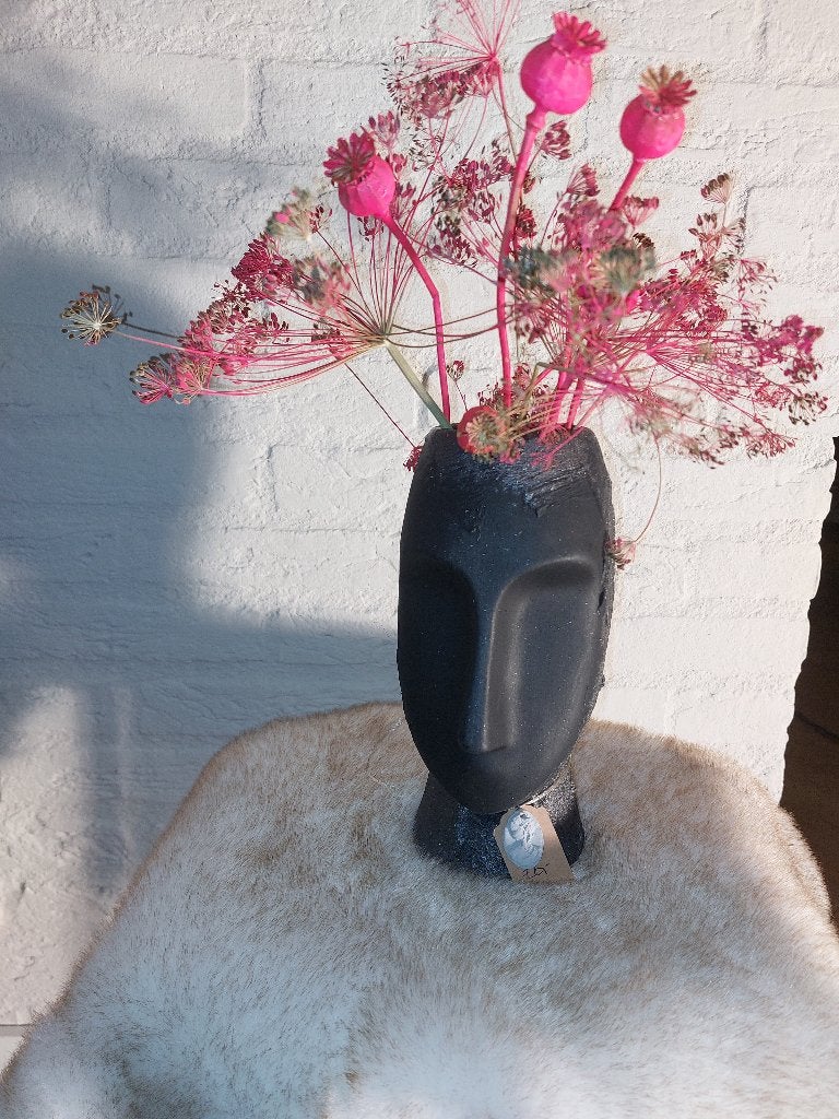 hoofd als bloempot, Kunststof, Rond, Ophalen of Verzenden, Binnen