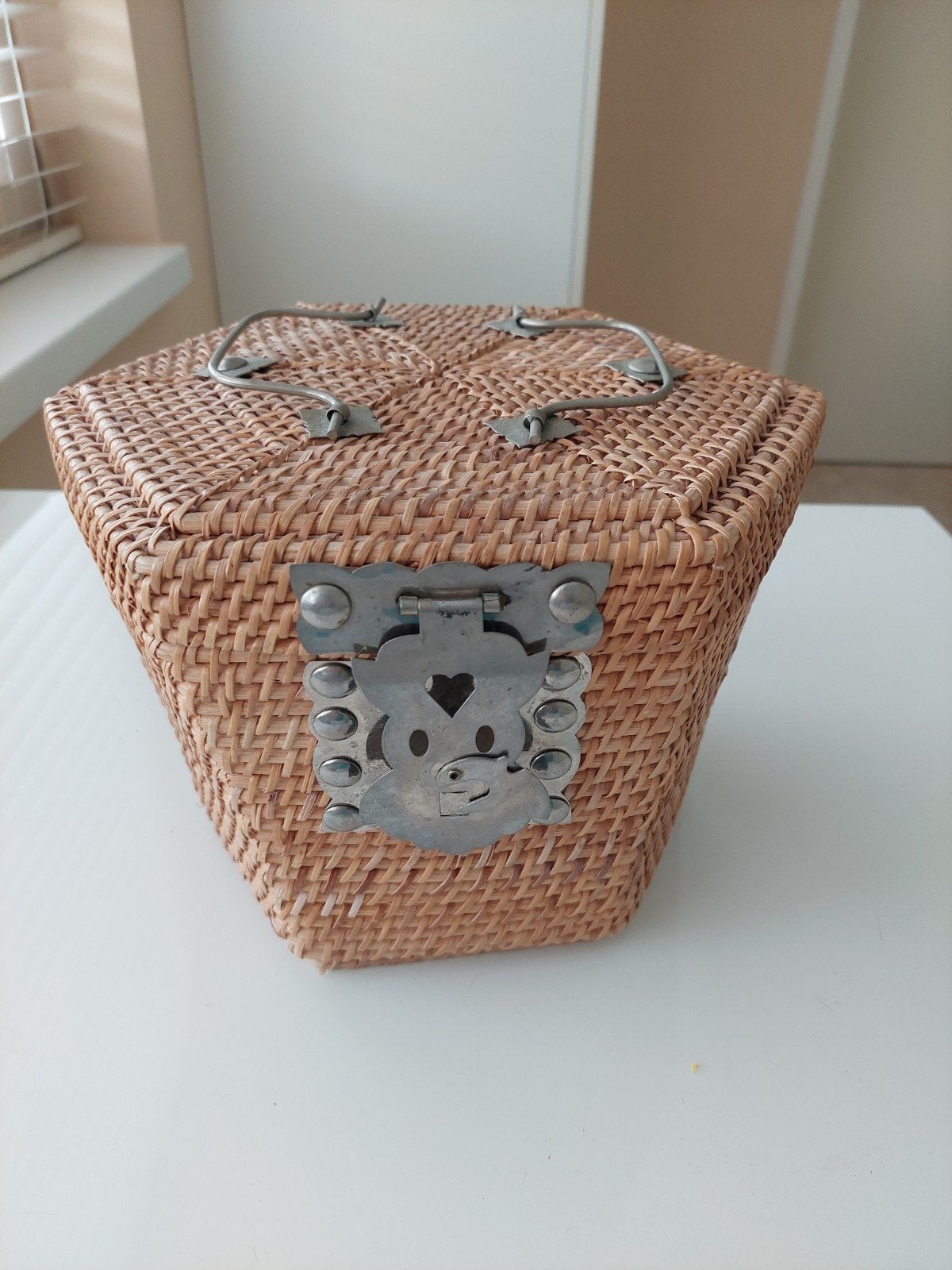 Vintage Chinese theeset in rieten mand, Ophalen