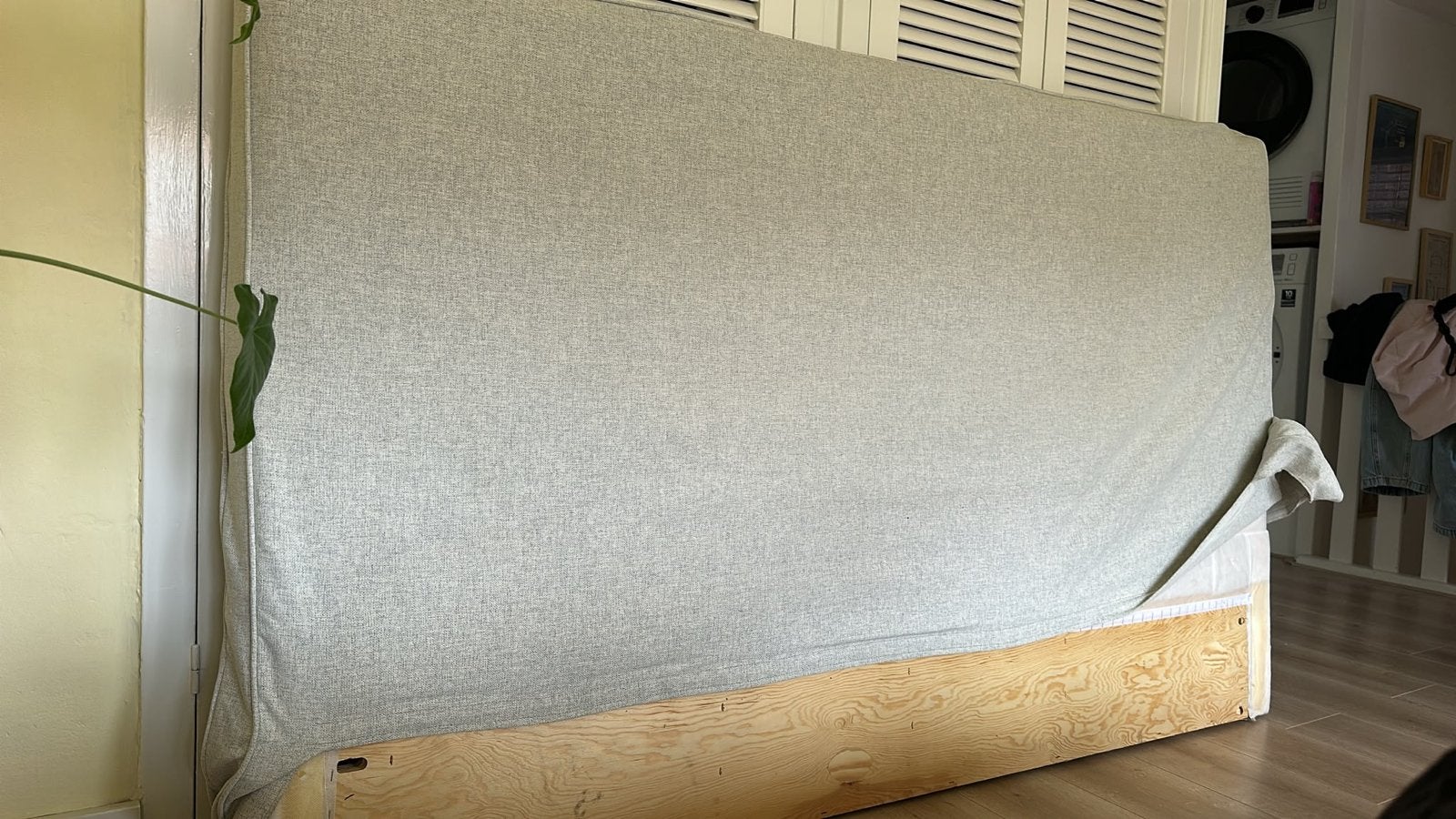 Hoofdbord voor IKEA bed 180 cm breed - Gunnared beige, Huis en Inrichting, Ophalen, Gebruikt, Beige, Tweepersoons