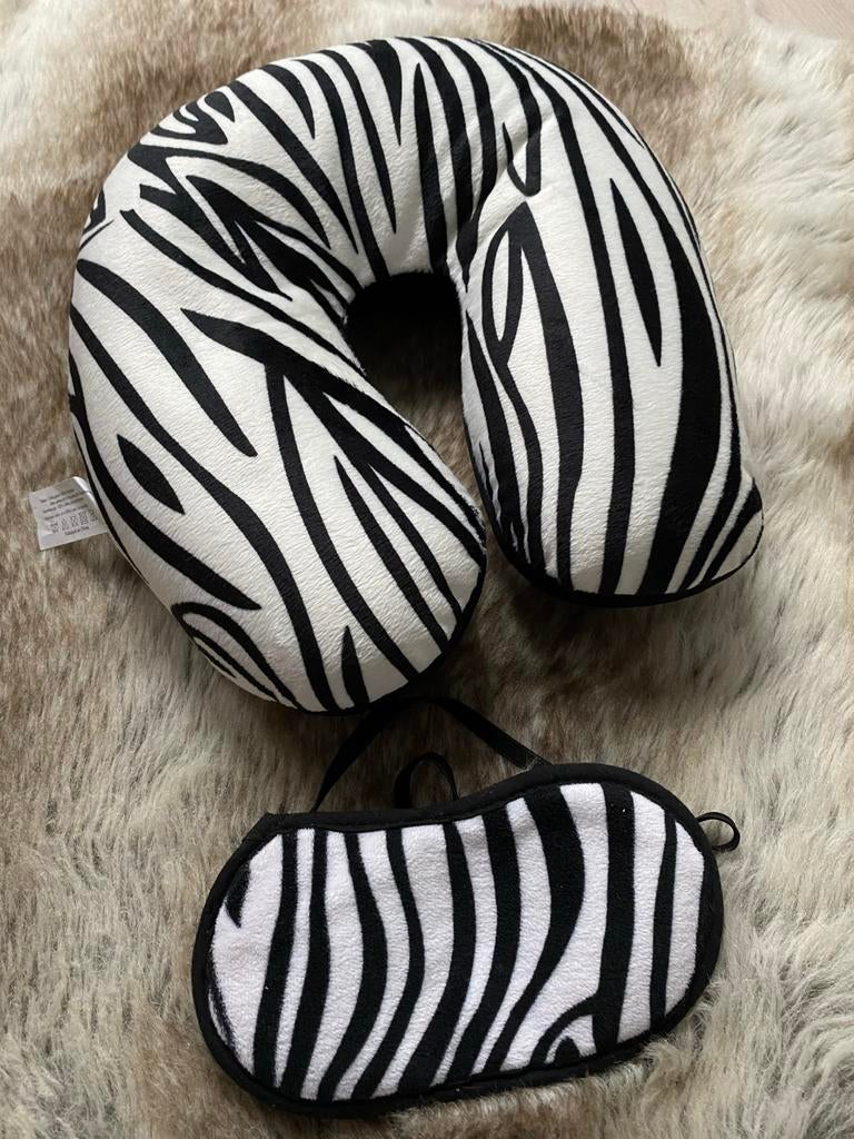 Zebraprint nekkussen & ooglapje voor kinderen (z.g.a.n.), Ophalen of Verzenden, Zo goed als nieuw