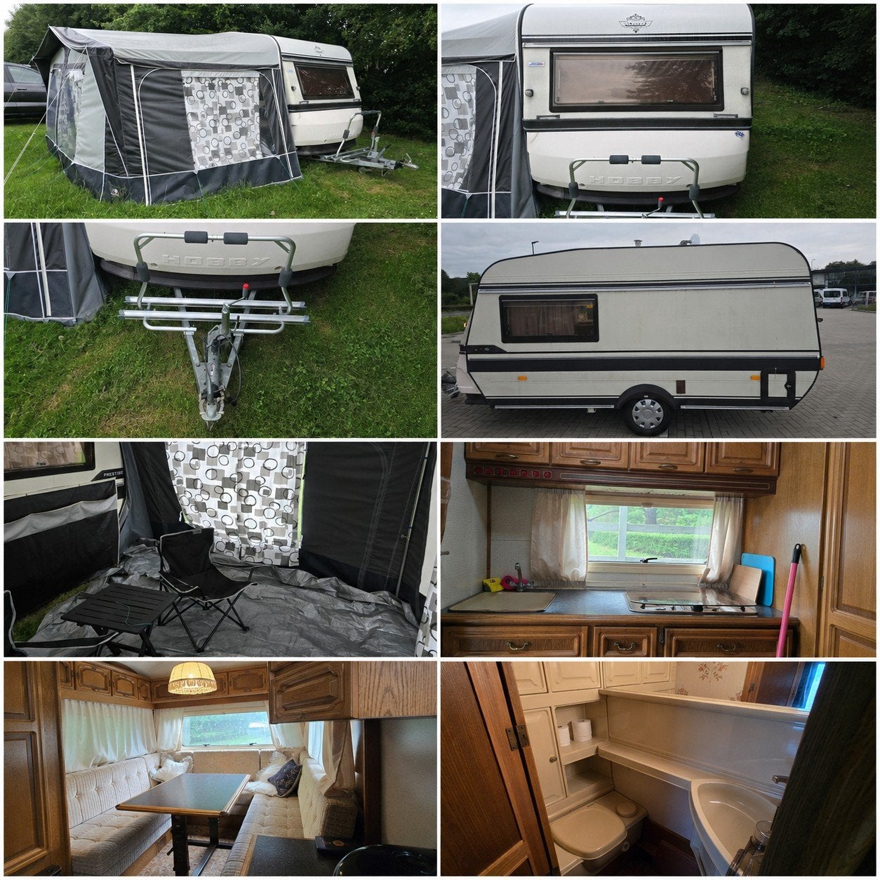 Hobby 400C Prestige caravan uit 1988 met voortent en luifel, Caravans en Kamperen, Caravans, Koelkast, Rondzit, Hobby, Particulier
