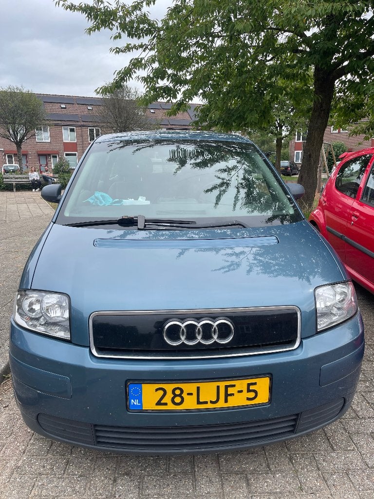 Audi A2 1.4 55KW 2001 Blauw. Met storing G202, Auto's, Voorwielaandrijving, 970 kg, Stof, 74 pk