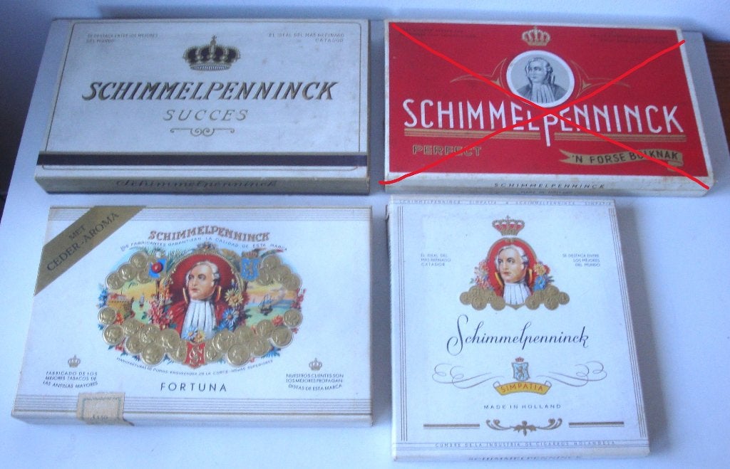 Flinke partij Schimmelpenninck blikken, kisten en dozen, Ophalen of Verzenden, Zo goed als nieuw, Tabaksdoos of Verpakking