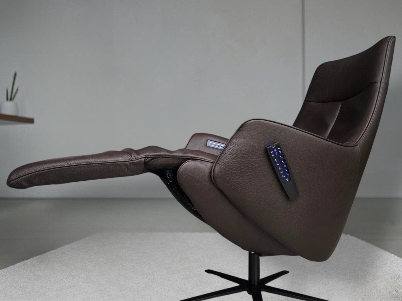 De Toekomst Twice Pro XL-XXL relaxfauteuil+accu.Bruin leder, Ophalen of Verzenden, Zo goed als nieuw, Leer, 50 tot 75 cm