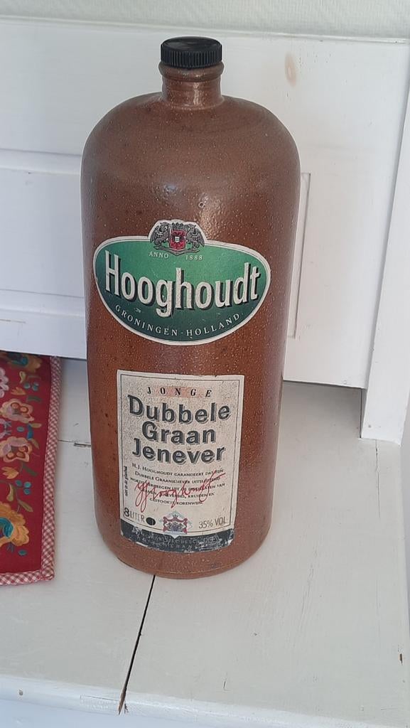 Aardewerk kruik Hooghoudt jenever 8 ltr,lees de beschrijving, Verzamelen, Ophalen of Verzenden, Gebruikt, Overige typen
