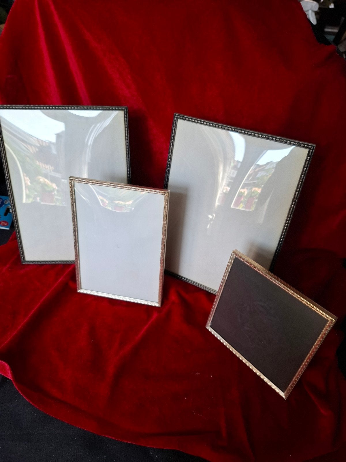 Set van 4 Vintage Jyden Fotolijsten 3 x Bolglas Deens Design, Ophalen of Verzenden, Hout, Minder dan 50 cm, Minder dan 50 cm