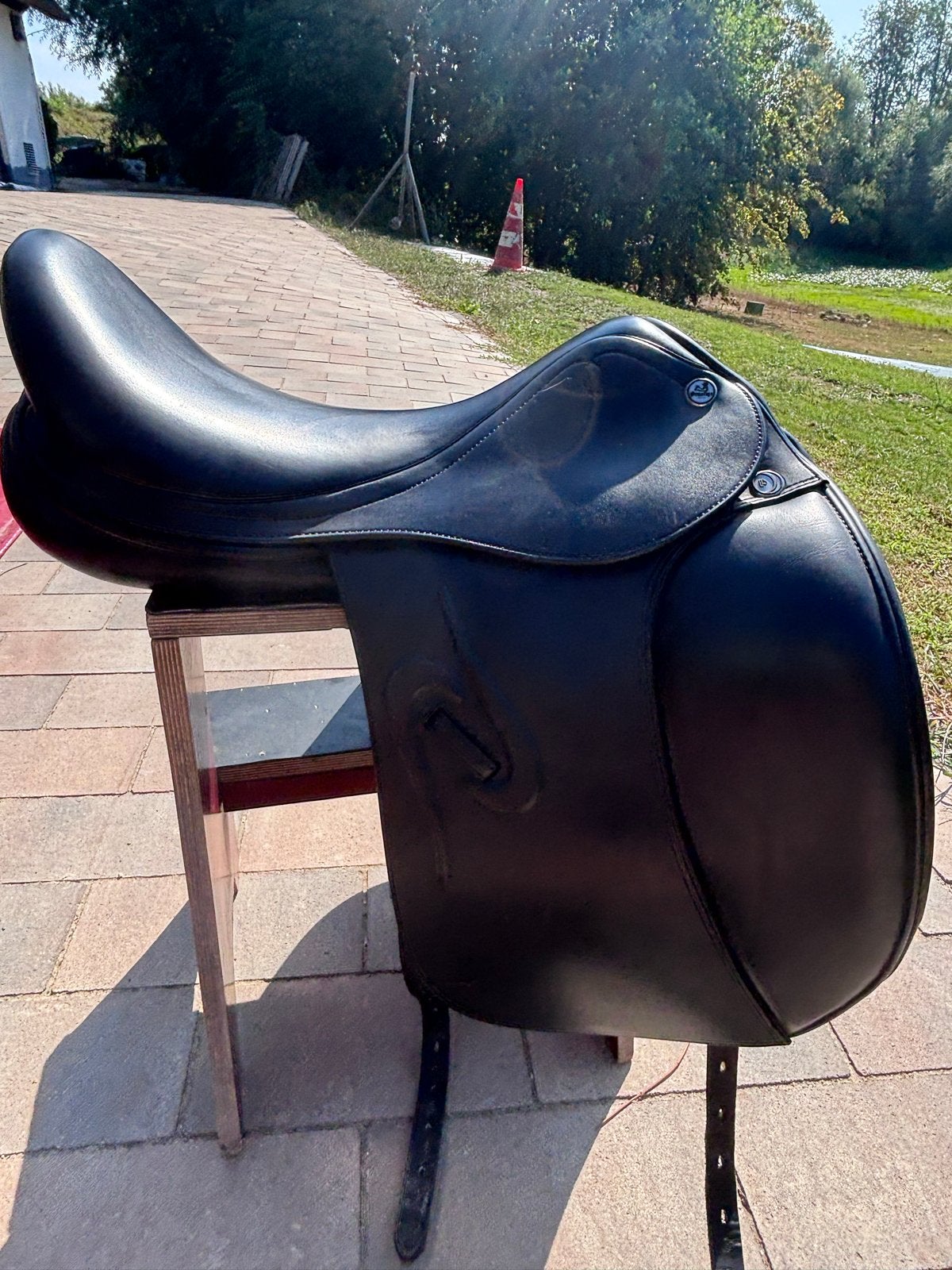 Prestige venus dressuurzadel 18 inch, Ophalen of Verzenden, Gebruikt, Dressuur