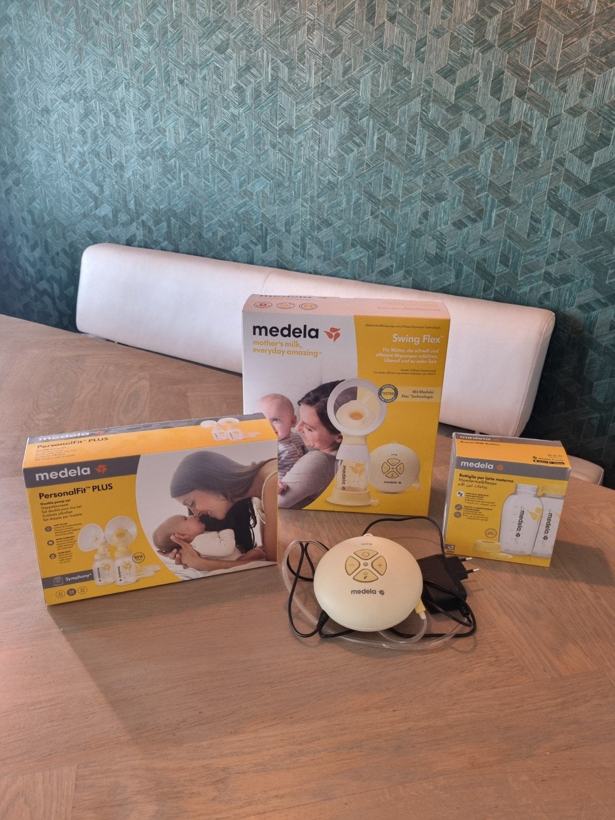 Medela Borstkolf Set: Swing Flex, Accessoi, Ophalen of Verzenden, Zo goed als nieuw