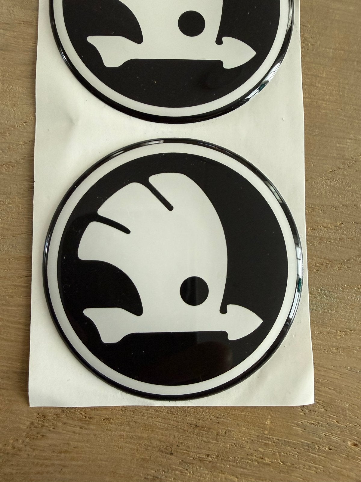 Skoda Naafkap Stickers (58mm) - Set van 6 stickers, Ophalen of Verzenden, Nieuw