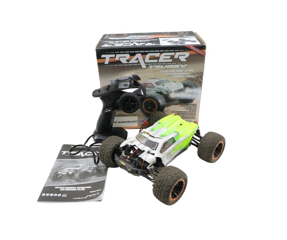 FTX Tracer 1/16 truggy groen rc auto, Hobby en Vrije tijd, Elektro, Gebruikt, Auto offroad, Ophalen of Verzenden