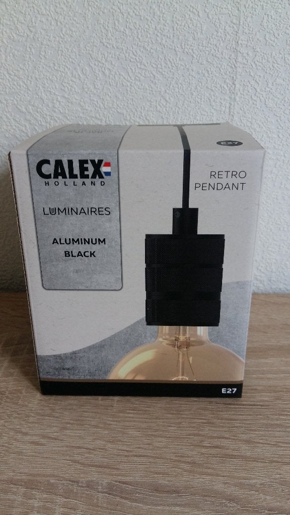 nieuwe metalen Calex sier snoerpendel zwart, Ophalen, Nieuw, Overige materialen, E27 (groot)