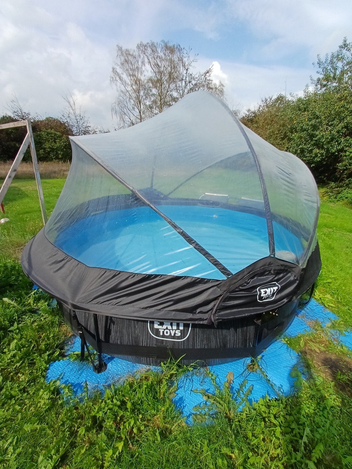 Exit Toys Zwembad met Koepel en Zonnepanelen, Ophalen, Gebruikt, 80 tot 120 cm, Rond