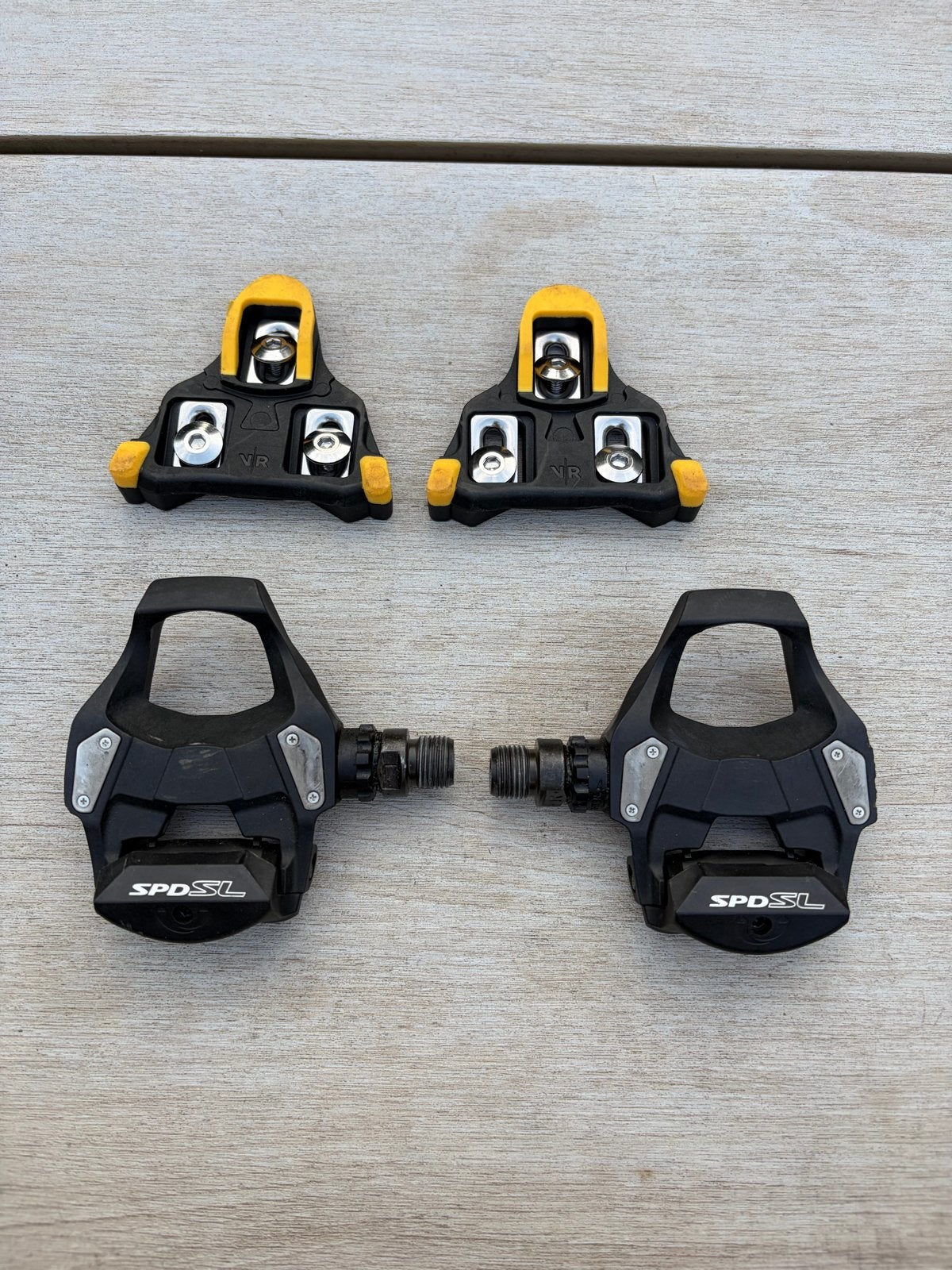 Shimano SPD-SL PD-RS500 pedalen met Van Ryssel cleats, Fietsen en Brommers, Fietsonderdelen, Ophalen of Verzenden, Gebruikt, Racefiets