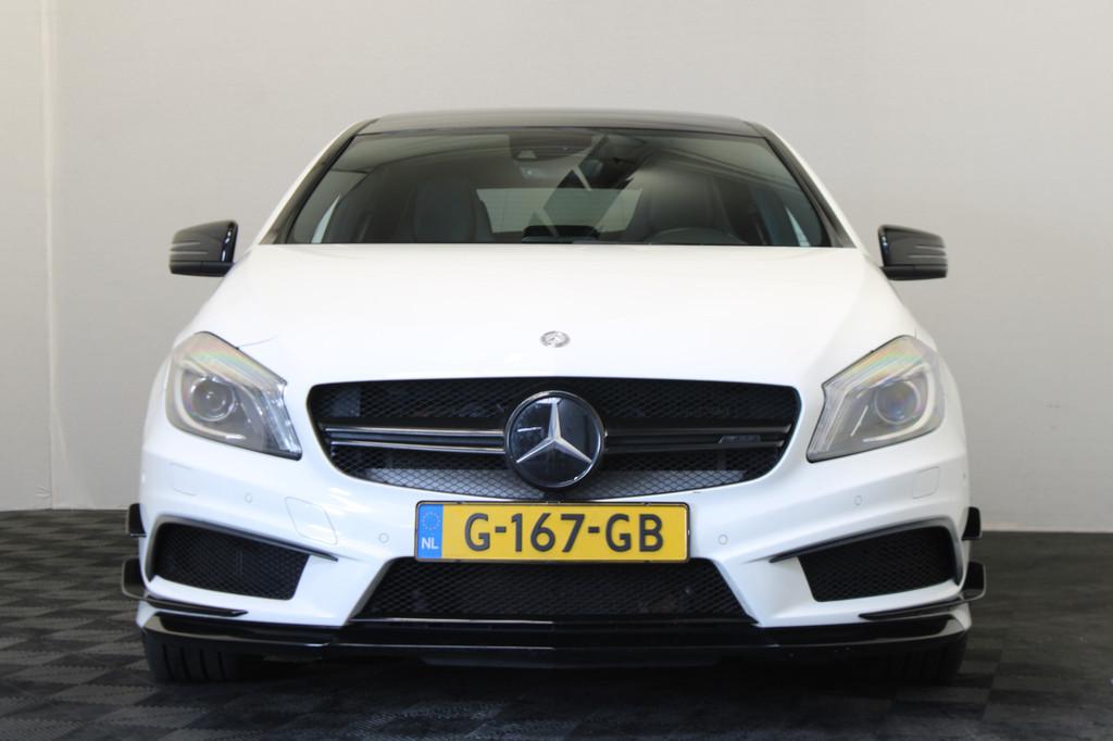 Mercedes-Benz A-Klasse AMG 45 4MATIC |Aero|Pano|Schaalstoele, Automaat, Gebruikt, 4 cilinders, Wit