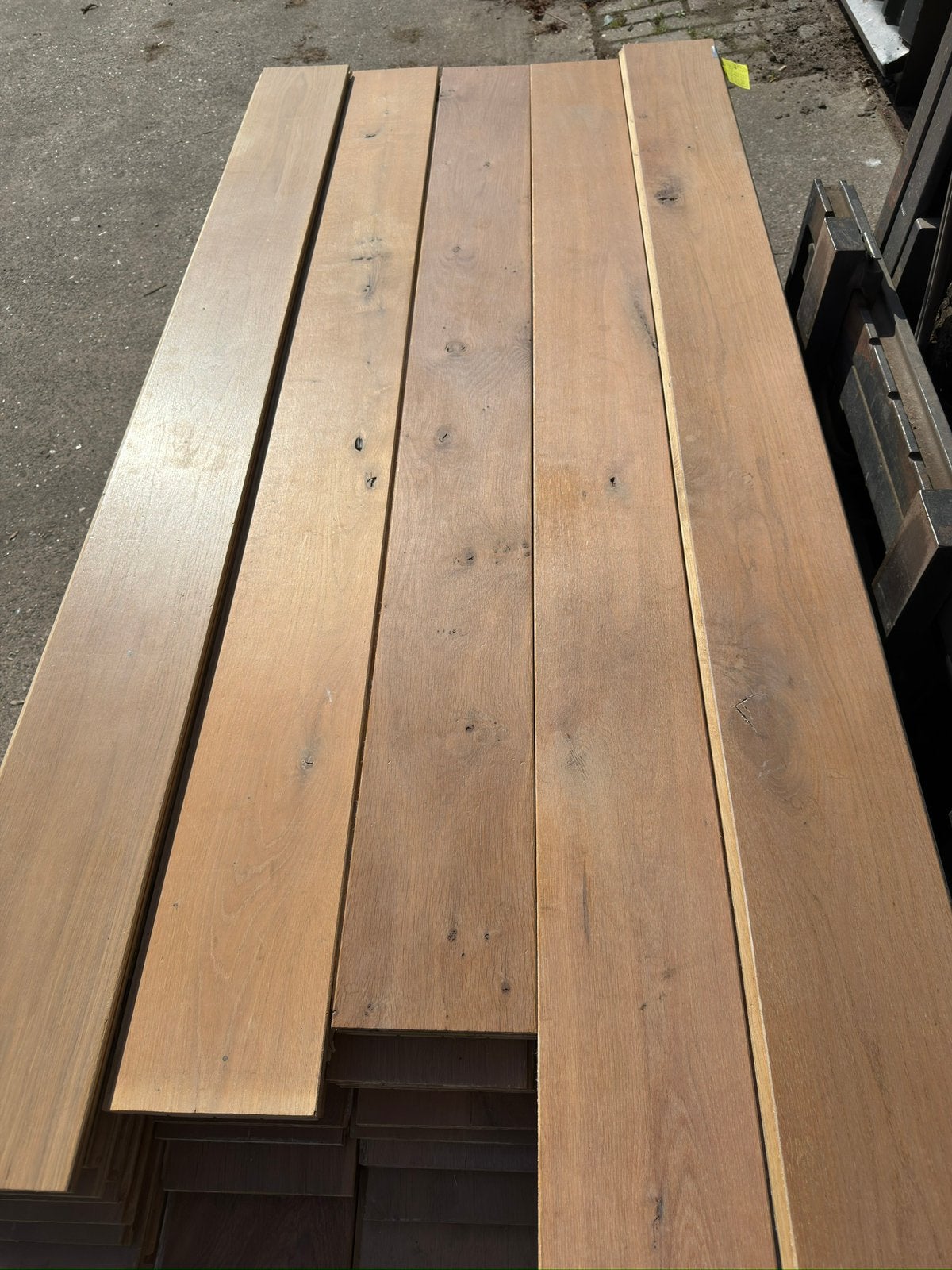Eiken vloer 31 m2 massieve vloerdelen 18,5 cm breed 2 cm dik, Ophalen, Vloerdelen of -planken, Zo goed als nieuw, 10 m² of meer