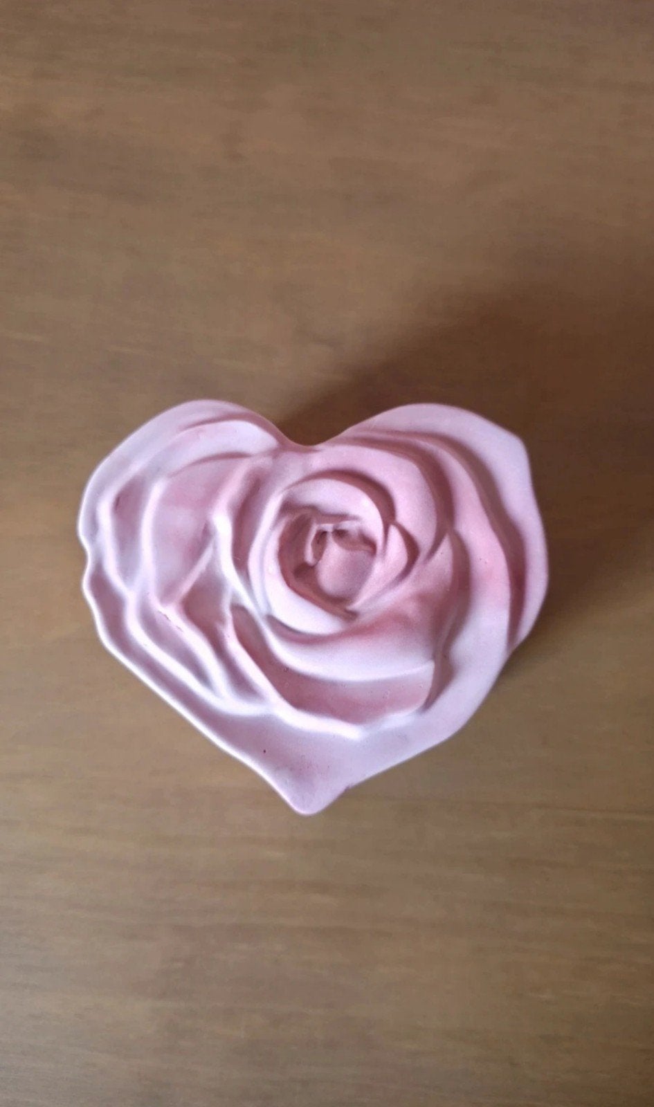 Handgemaakt hart doosje met roos - Roze, Roze, Handgemaakt, Nieuw, Knutselwerk