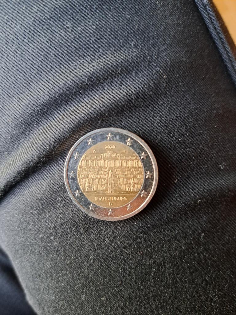 2 Euro munt Duitsland 2020 Brandenburg met letter A, Postzegels en Munten, Munten | Europa | Euromunten, Ophalen of Verzenden