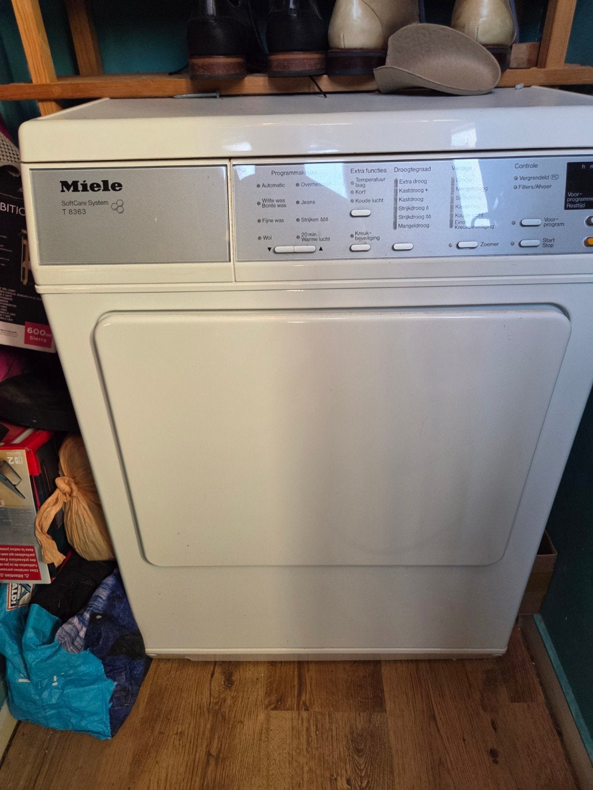 Miele droogtrommel in goede staat - gratis ophalen, Witgoed en Apparatuur, Wasdrogers, Ophalen, 6 tot 8 kg, Gebruikt, Luchtafvoer