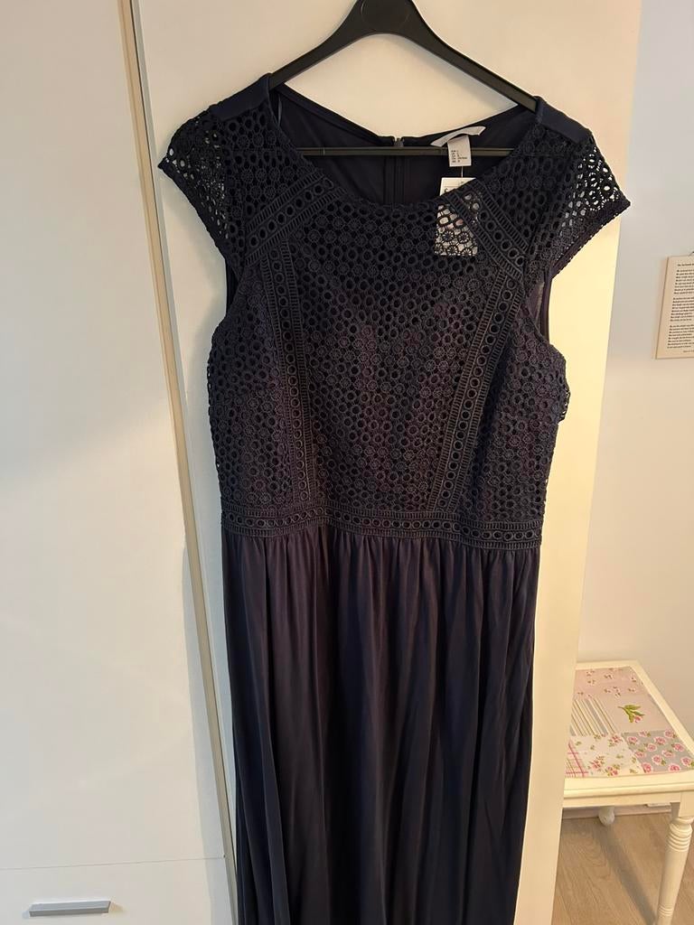 Zomerjurk jurk met kant marineblauw L nieuw, Blauw, Maat 42/44 (L), Nieuw, Ophalen of Verzenden