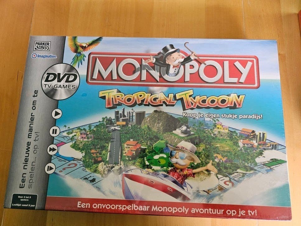 Monopoly Tropical Tycoon DVD TV Game - Nieuw in verpakking, Drie of vier spelers, Ophalen of Verzenden, Nieuw, Parker / Imagination