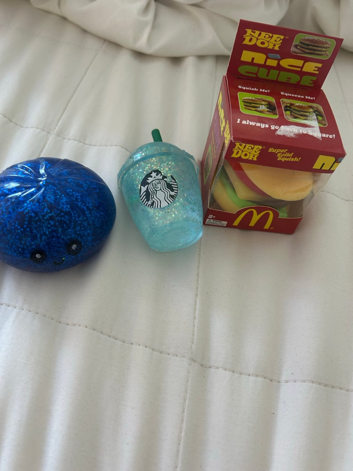 Zeldzame glitter dumpling McDonald's Needoh & Starbucks squi, Verzenden, Zo goed als nieuw, Jongen of Meisje