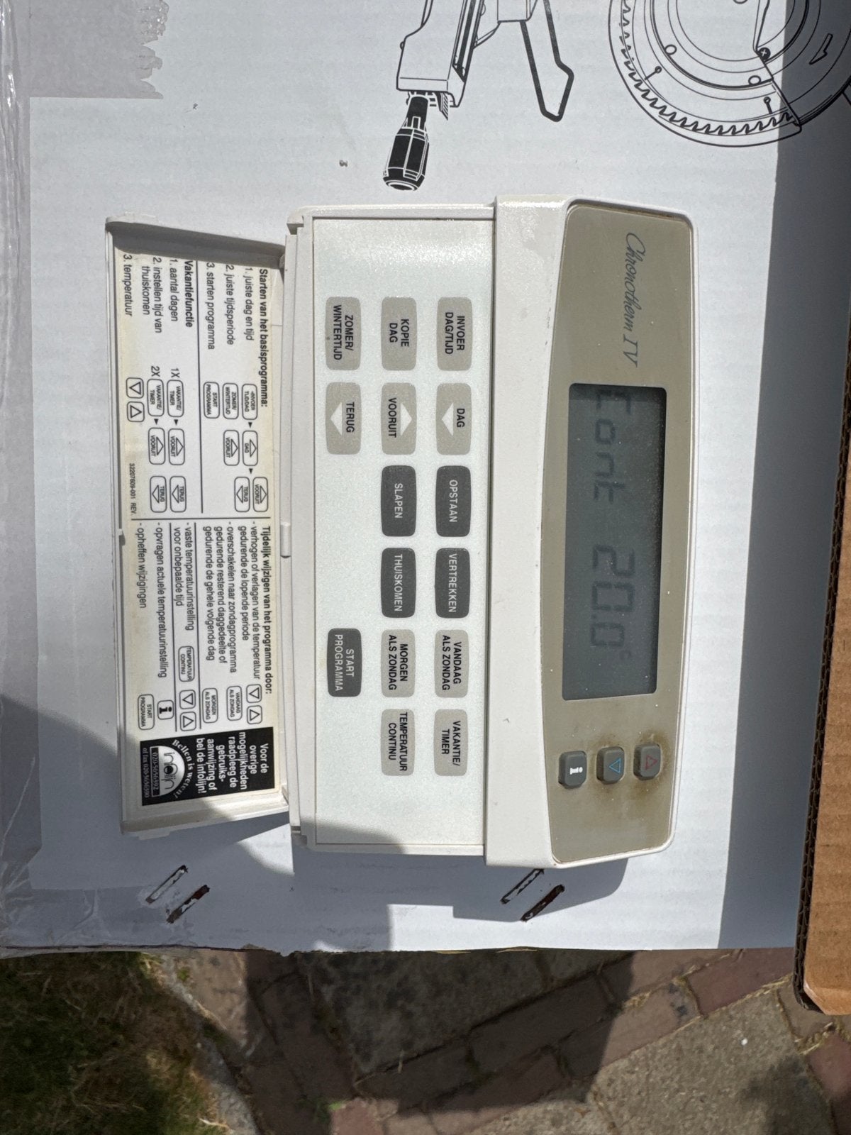 Honeywell Chronotherm IV thermostaat, Ophalen, Gebruikt