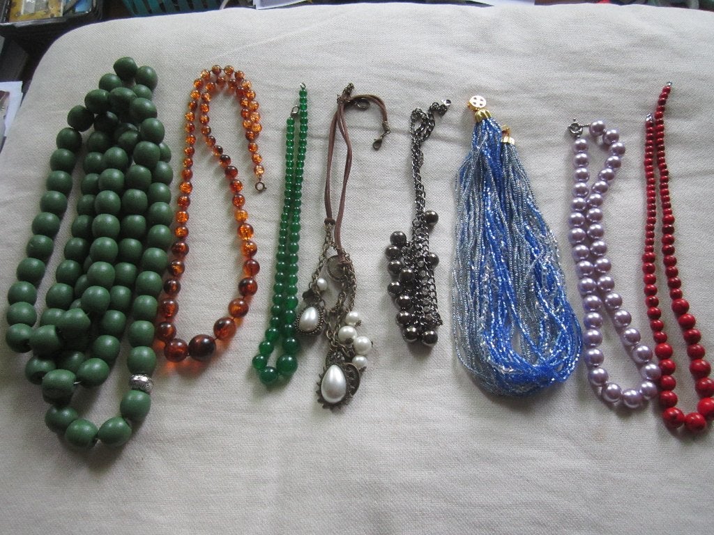 6.  Oude en vintage kettingen, bieden, Ophalen, Gebruikt, Overige kleuren, Overige materialen