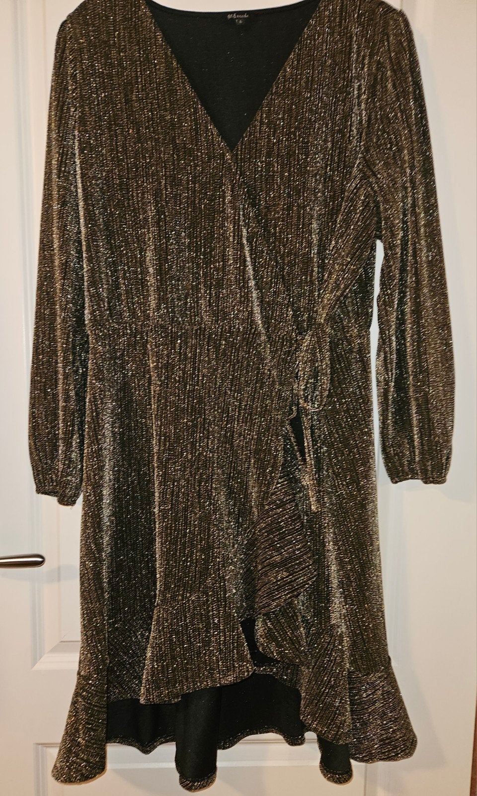 GOUDEN GLITTERJURK MAAT L, MS Mode, Ophalen of Verzenden, Zo goed als nieuw