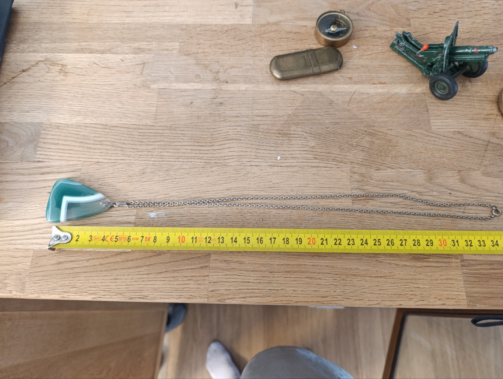 Zilveren kettinghanger met groen gestreepte agaat edelsteen, Ophalen of Verzenden, Nieuw, Groen, Zilver