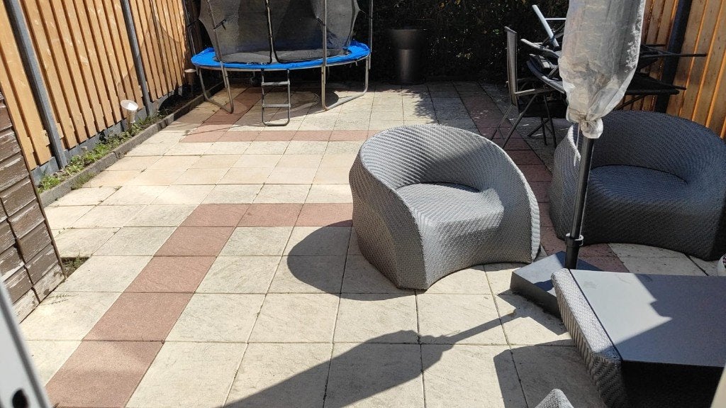 Tuintegels 40*40 gratis, Tuin en Terras, Tegels en Klinkers, Ophalen, Gebruikt, 10 m² of meer, Beton