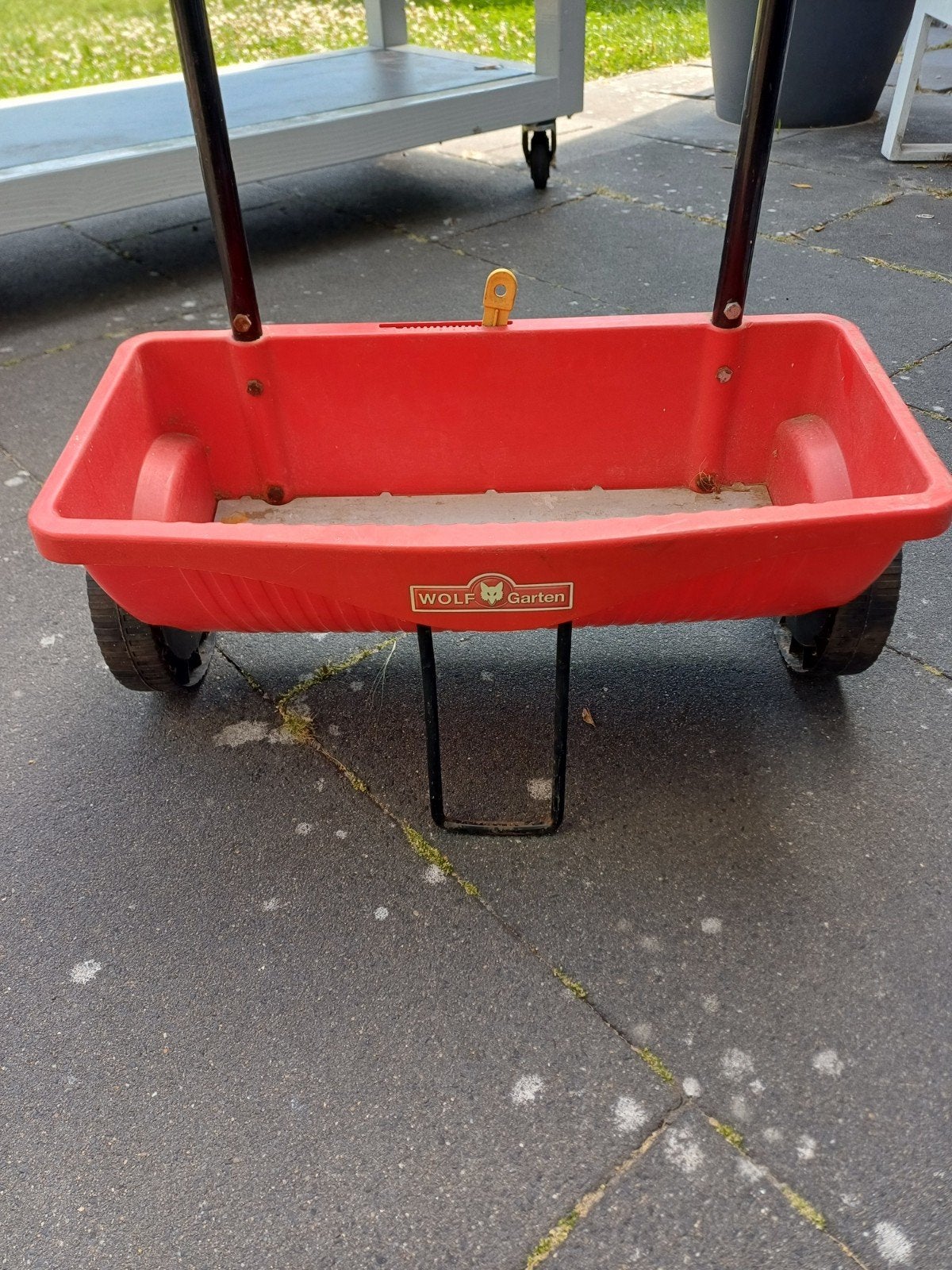 Wolf garten zaai- en kalkstrooimachine, Doe-het-zelf en Verbouw, Transportwagens, 100 liter of meer, Ophalen, Transportkar