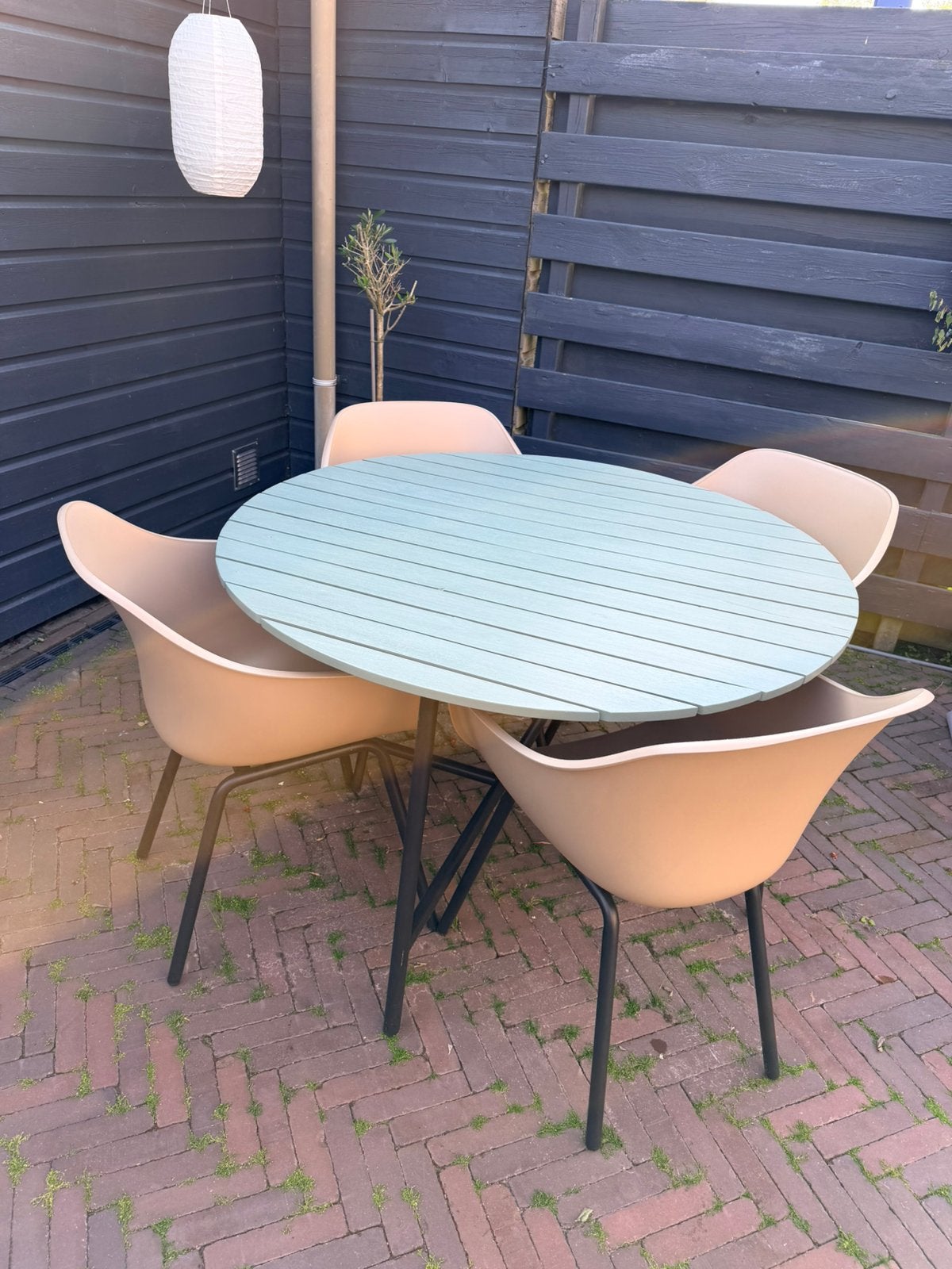 Hartman diningset Iris: tafel met 4 stoelen, Ophalen, Gebruikt, Rond, Hout